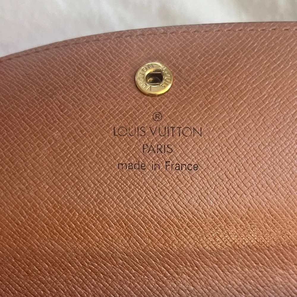 Louis Vuitton Black and Brown Monogram Clutch/Trifold Wallet. - Picture 13 of 14